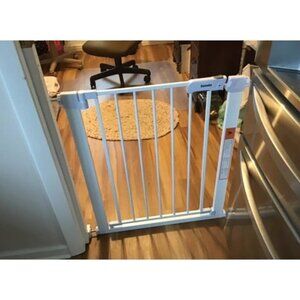 27-30 Inch Narrow Easy Install Baby Gate, Metal Dog Gate,Fit for Small Stairs